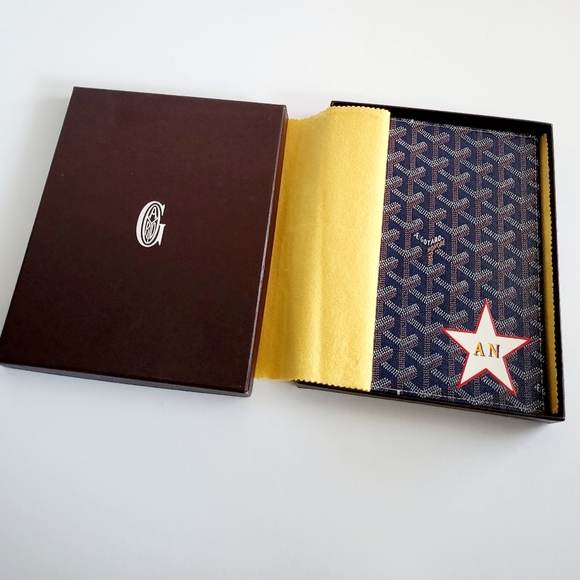Goyard Navy Blue Goyardine Agenda/Document Cover - Picture 7 of 9